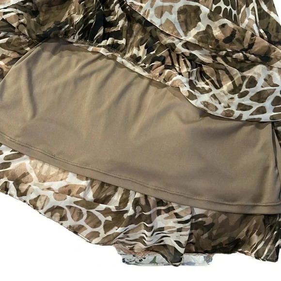 Boston Proper Animal Print Maxi Skirt Size 6 Flowy Breezy Tiered Boho Casual - Picture 7 of 10